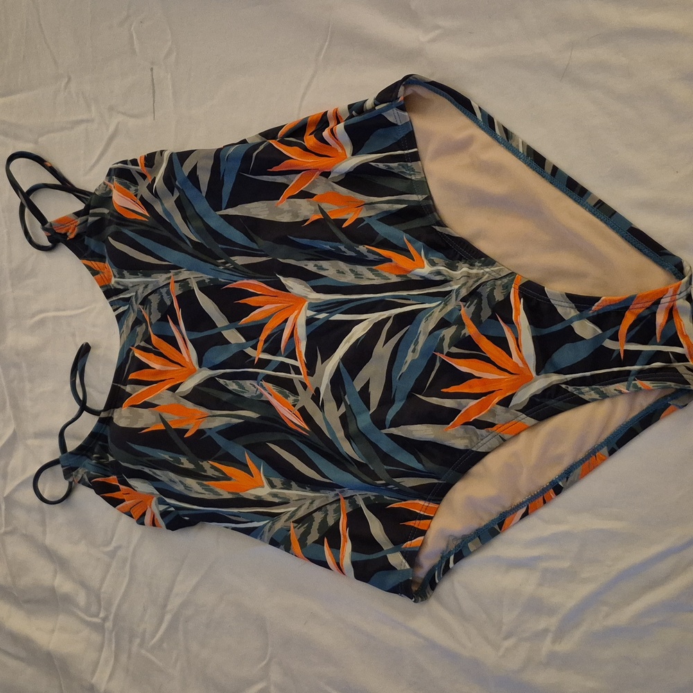 Tropical Print one piece swimsuit